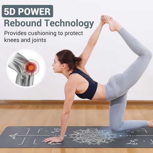 Avoalre قابلة للطي يوجا حصيرة السفر - 72 "L x 24" W × 3 مم الحصير الصالة الرياضية غير المنزلق - بيلاتيس المحمولة للنساء ممارسة اللياقة البدنية مع حقيبة حمل السفر in Kuwait