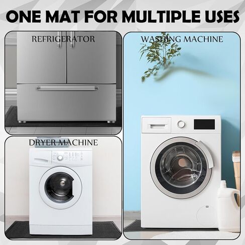 Nuanchu 10mm x 59 x 36in Extra Large and Thick Mat for Under Washer and Dryer, Waterproof Floor Pad, Laundry Machine Non-Slip Shockproof Pad for Floor Protection, Shock Absorbing, Noise Reducing in Saudi Arabia
