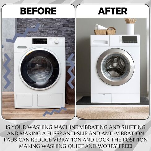 Nuanchu 10mm x 59 x 36in Extra Large and Thick Mat for Under Washer and Dryer, Waterproof Floor Pad, Laundry Machine Non-Slip Shockproof Pad for Floor Protection, Shock Absorbing, Noise Reducing in Saudi Arabia