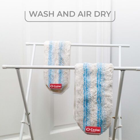 O-Cedar H2PRO MOP PADS (حزمة 6) | آلة قابلة للغسل | قابل لإعادة الاستخدام | بدائل رأس ميكروفيات ممسحة in Saudi Arabia