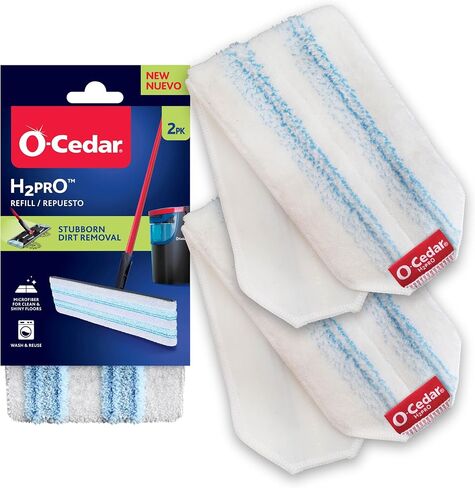 O-Cedar H2PRO MOP PADS (حزمة 6) | آلة قابلة للغسل | قابل لإعادة الاستخدام | بدائل رأس ميكروفيات ممسحة in Kuwait