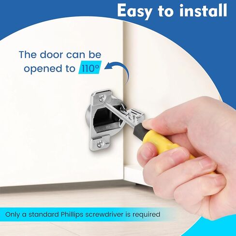 4 استبدال حزمة لـ Blum 33.3600 ، لمسمار 110 درجة مضغوط 31 و 33 ، استبدل مفصلات خزانة Blum الأصلية ، تناسب مفصلي خزانة جانبية مفتوحة (لوحة تثبيت غير مدرجة) in Kuwait