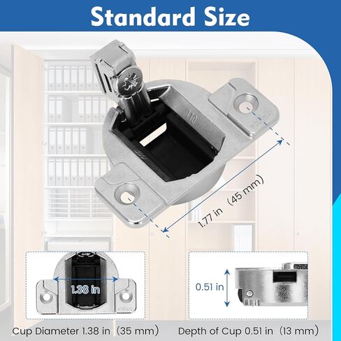 4 استبدال حزمة لـ Blum 33.3600 ، لمسمار 110 درجة مضغوط 31 و 33 ، استبدل مفصلات خزانة Blum الأصلية ، تناسب مفصلي خزانة جانبية مفتوحة (لوحة تثبيت غير مدرجة) in Kuwait