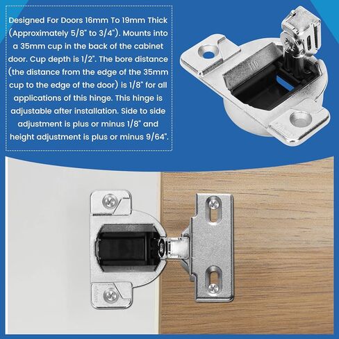 4 استبدال حزمة لـ Blum 33.3600 ، لمسمار 110 درجة مضغوط 31 و 33 ، استبدل مفصلات خزانة Blum الأصلية ، تناسب مفصلي خزانة جانبية مفتوحة (لوحة تثبيت غير مدرجة) in Kuwait