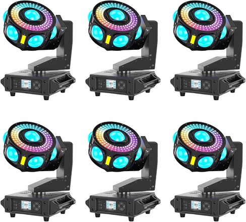 160W 3-Axis Moving Head Lights RGBW 540°Rotation DJ Light with Strobe Effects DMX512 19/25CH with Sound Activated Moving Head Beam Stage Light for Disco Wedding Parties Live Show Bar in Saudi Arabia