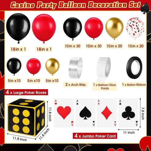 Zhanmai 144 PCS Poker Favor Boxes Casino Thief Party Decorations Jumbo Play Card in Saudi Arabia