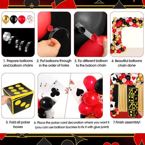 Zhanmai 144 PCS Poker Favor Boxes Casino Thief Party Decorations Jumbo Play Card in Saudi Arabia