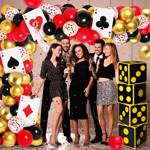 Zhanmai 144 PCS Poker Favor Boxes Casino Thief Party Decorations Jumbo Play Card in Saudi Arabia