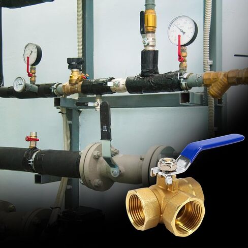 3 طريق صمام 1 بوصة DN25 صمام الكرة النحاسية T Port T-Ty-Ty-Type Three-Way TAP Port NPT صمام أنابيب الخيط الإناث لزيت الماء والبخار in Saudi Arabia