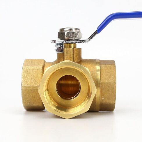 3 طريق صمام 1 بوصة DN25 صمام الكرة النحاسية T Port T-Ty-Ty-Type Three-Way TAP Port NPT صمام أنابيب الخيط الإناث لزيت الماء والبخار in Saudi Arabia