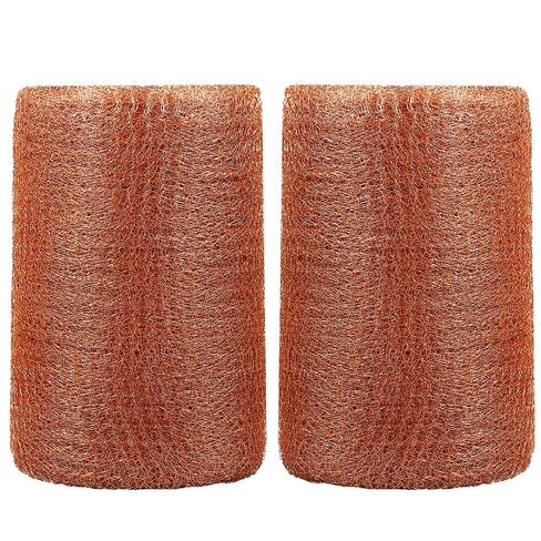 Copper Mesh 5in X 32FT, 2 Roll Copper Fill Fabric Perfect for Hole Blocking, Gap Blocker Fill, Gardening & Sealing Water Opening in Saudi Arabia
