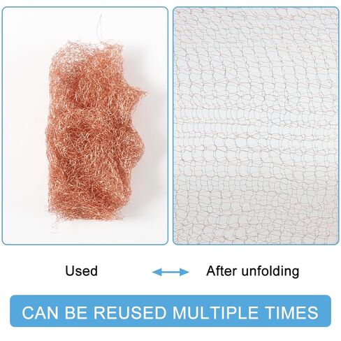 Copper Mesh 5in X 32FT, 2 Roll Copper Fill Fabric Perfect for Hole Blocking, Gap Blocker Fill, Gardening & Sealing Water Opening in Saudi Arabia
