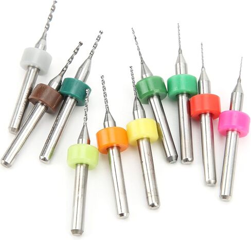 10Pcs Micro Twist Bits Tungsten Steel Circuit Board Straight Handle Spiral Drill 0.3‑1.2mm in Saudi Arabia