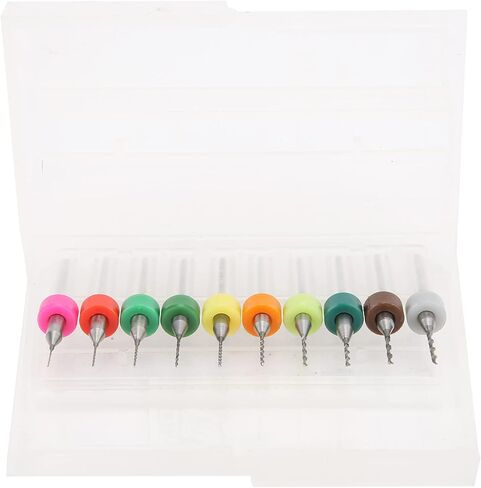 10Pcs Micro Twist Bits Tungsten Steel Circuit Board Straight Handle Spiral Drill 0.3‑1.2mm in Saudi Arabia