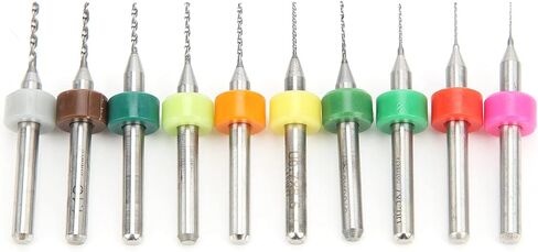 10Pcs Micro Twist Bits Tungsten Steel Circuit Board Straight Handle Spiral Drill 0.3‑1.2mm in Saudi Arabia