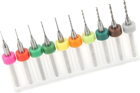 10Pcs Micro Twist Bits Tungsten Steel Circuit Board Straight Handle Spiral Drill 0.3‑1.2mm in Saudi Arabia