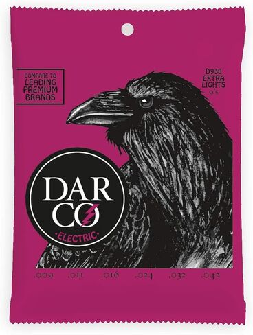 Darco® Electric Guitar Strings – Nickel, Extra Light Gauge | Durable, High-Performance Strings at an Affordable Price | Bright Tone with Smooth Feel in Saudi Arabia