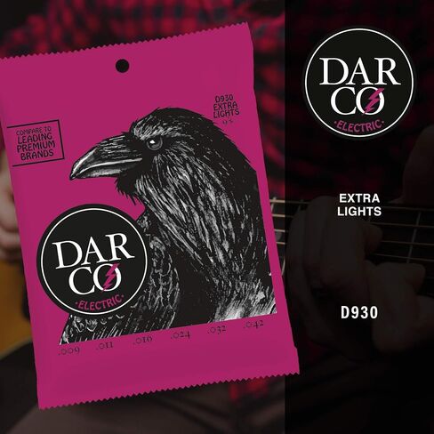 Darco® Electric Guitar Strings – Nickel, Extra Light Gauge | Durable, High-Performance Strings at an Affordable Price | Bright Tone with Smooth Feel in Saudi Arabia