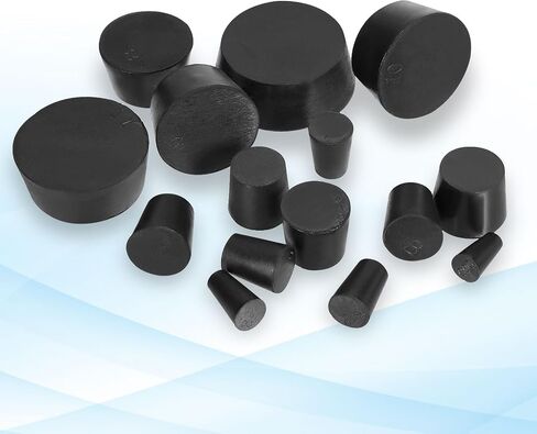 Patikil Solid Rubber Stoppers 000#، 10 حزمة مدبب مختبر سدادات من المطاط السدادات المختبر أنبوب اختبار الأنبوب لختم أنبوب الماء قارورة ، أسود in Saudi Arabia
