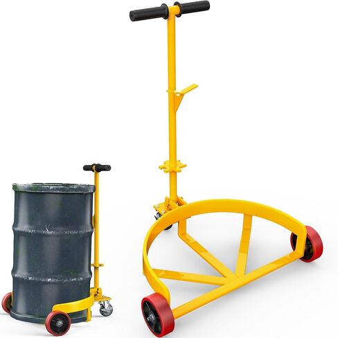 AutoSaver88 1200 رطل Drum Dolly 55 جالون ، برميل شاق الدعامة مع مقبض مضاد للانزلاق و 3 عجلات (1 sweivel ، عجلتان صلبان) مع الفرامل in Saudi Arabia