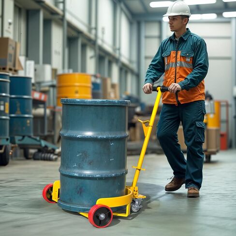 AutoSaver88 1200 رطل Drum Dolly 55 جالون ، برميل شاق الدعامة مع مقبض مضاد للانزلاق و 3 عجلات (1 sweivel ، عجلتان صلبان) مع الفرامل in Saudi Arabia