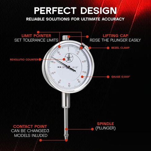 Diesel Engine Cylinder Dial Bore Gauge Set, 0-1.00" (0.001" Precision) w/Sleeve Height & Counter Bore Gauge | 0-100 Reading | Fits All Diesel Engines | Professional Measurement Kit in Saudi Arabia