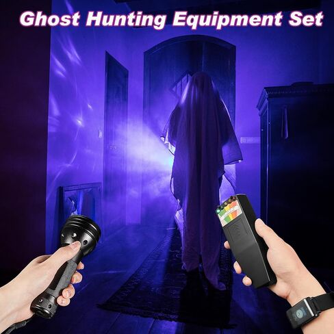 تشمل مجموعة معدات صيد الأشباح 3 PCS LED EMF كاشف الصيد المغناطيسي ، ومراقبة مسجل صوت رقمي واحد مع تشغيل 32 جيجابايت ، و 1 مصباح يدوي أسود للأشعة فوق البنفسجية لأدوات البحث الخارقة in Saudi Arabia
