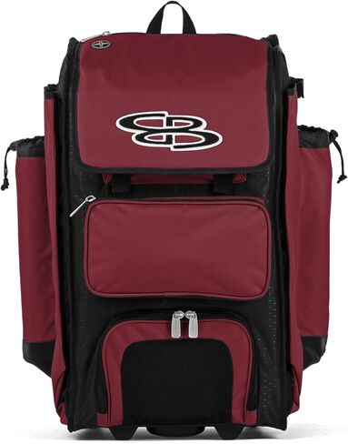 Boombah Rolling Catcher's Superpack Paseball/Softball Gear Bag - 23-1/2 "× 13-1/2" × 9-1/2 " - ألوان متعددة - مقبض تلسكوبي ويحمل 4 مضارب - نسخة ذات عجلات in Saudi Arabia