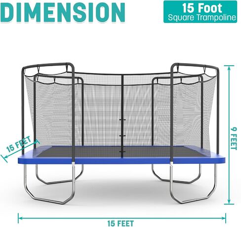 Skywalker Trampolines 9ft 14ft 15ft 15ft مع العلبة ، غطاء وسادة الربيع ، حصيرة القفز الثقيلة ، Trampoline المعتمد ASTM للأطفال والمراهقين in Saudi Arabia