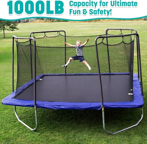 Skywalker Trampolines 9ft 14ft 15ft 15ft مع العلبة ، غطاء وسادة الربيع ، حصيرة القفز الثقيلة ، Trampoline المعتمد ASTM للأطفال والمراهقين in Saudi Arabia