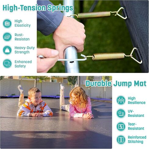Skywalker Trampolines 9ft 14ft 15ft 15ft مع العلبة ، غطاء وسادة الربيع ، حصيرة القفز الثقيلة ، Trampoline المعتمد ASTM للأطفال والمراهقين in Saudi Arabia