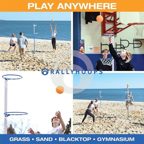7 FT - World’s First Sports Game to Mash Volleyball & Basketball - Setup in Seconds - Quick & Easy to Learn Full Court Volleyball & Basketball Game - Fun to Play - for All Ages in Saudi Arabia