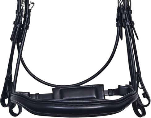 Western Leather Bitless Snaffle Bridle for Horses English Jumping Bridle with Browband,Removable Noseband, Rubber Reins, Headstall Equestrian Sports Accessories in Various Size Color Pattern in Saudi Arabia
