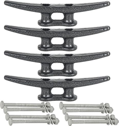 6 inch Dock Cleats Boat Cleats 4 Pack, Boat Dock Cleats Rope Cleat with Hardware Ideal for Boat, Decks, Piers for Tying up Boats,Marine Decor,Boat Ties - 3 Color in Saudi Arabia