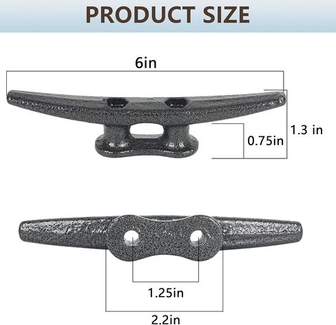 6 inch Dock Cleats Boat Cleats 4 Pack, Boat Dock Cleats Rope Cleat with Hardware Ideal for Boat, Decks, Piers for Tying up Boats,Marine Decor,Boat Ties - 3 Color in Saudi Arabia