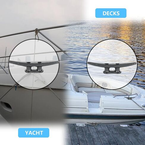 6 inch Dock Cleats Boat Cleats 4 Pack, Boat Dock Cleats Rope Cleat with Hardware Ideal for Boat, Decks, Piers for Tying up Boats,Marine Decor,Boat Ties - 3 Color in Saudi Arabia