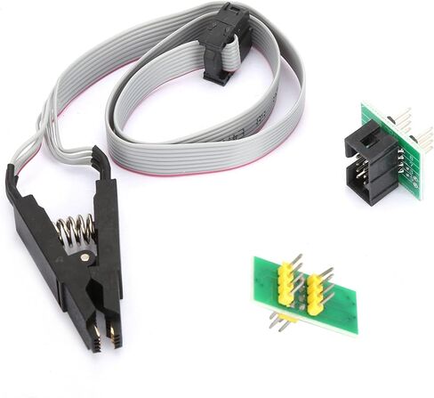 SOIC8 ، SOP8 Flash Chip IC Test Clip Programming Cable Cable ، البرمجة عبر الإنترنت ، بدون إزالة رقاقة ، مناسبة لـ 25 ، 24C ، 93C ، SOP8 ، DIP8 محول ، حفظ الوقت والعمالة in Saudi Arabia