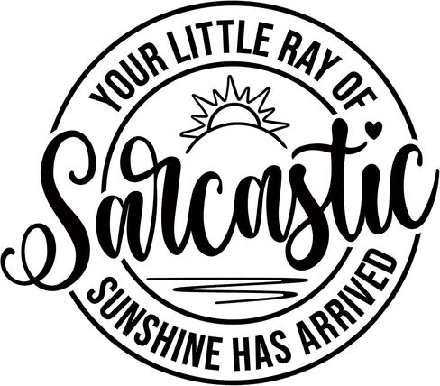 Your Little Ray of Sarcastic Sunshine Has Arrived Sweatshirts for Women Funny Humor Long Sleeve Tops Graphic Pullover in Saudi Arabia