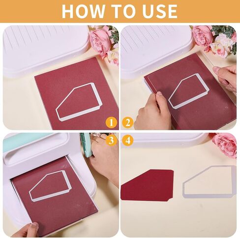 GLOBLELAND Decorative Waterfall Flap Cutting Dies for DIY Scrapbooking Metal Bookmark Pocket Cut Dies Words Happy Die Cuts for Card Making Embossing Photo Album Craft Decor in Saudi Arabia