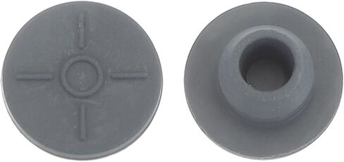 PATIKIL 13mm Vial Rubber Stoppers, 100 Pack Mushroom Injection Ports Stopper for Opening Glass Vials and Liquid Culture Jars Bottles Tanks, Gray in Saudi Arabia