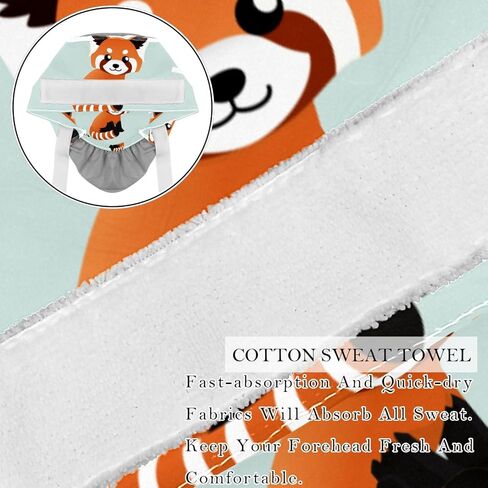 2 Packs 4om0lw Cute red Panda and Bamboo Scrub Cap, Adjustable Tie Back Hat, One Size Working Head Cover in Saudi Arabia