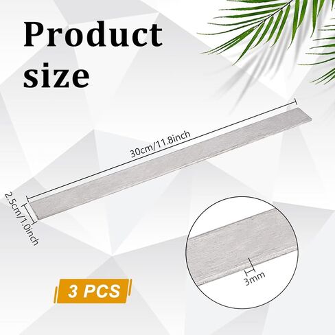 PH Pandahall 3pcs 304 شريط مسطح من الفولاذ المقاوم للصدأ ، 1 × 1/8 بوصة شرائح تقليم معدنية تلطيخ الصلب مسطح الصلب لوحة معدنية الصلبة حشو حشو للمطبخ DIY صنع أجهزة تصنيع الأجهزة in Saudi Arabia