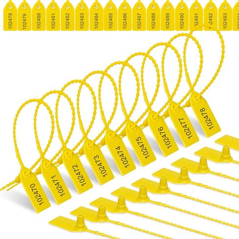 500 PCS Seals Tarning Tarning Seals Tarking Fire Fire Tags علامات أمنية مع علامات التعادل الرمز البريدي لافتات لافتات ذاتية القفل 250 مم (أخضر) in Kuwait