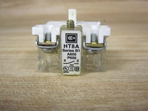 Cutler Hammer HT8A (1) N.O. الاتصال (s). للاستخدام مع HT800 Series Pushbuttons and Switches. ، 30 مم ، كتلة التلامس Eaton ، استبدال in Saudi Arabia