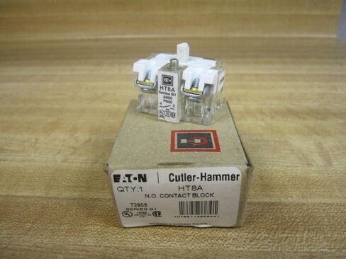 Cutler Hammer HT8A (1) N.O. الاتصال (s). للاستخدام مع HT800 Series Pushbuttons and Switches. ، 30 مم ، كتلة التلامس Eaton ، استبدال in Saudi Arabia