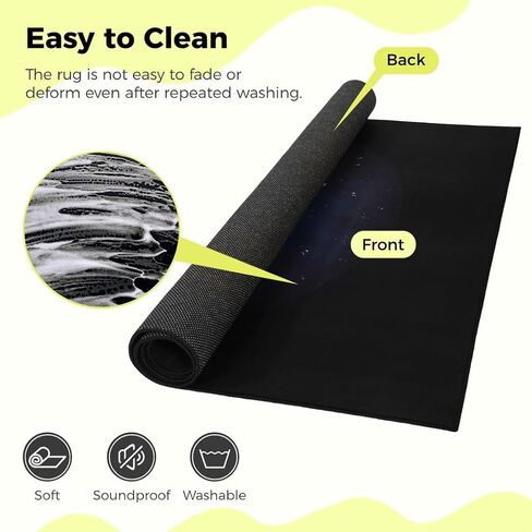 حصيرة أسطوانة كهربائية ، سجادة أسطوانة مقاومة للصوت لمجموعات طبل الجاز ، 47 × 63 ، ملحقات الأسطوانة لحماية الأرضيات وامتصاص الصوت in Kuwait