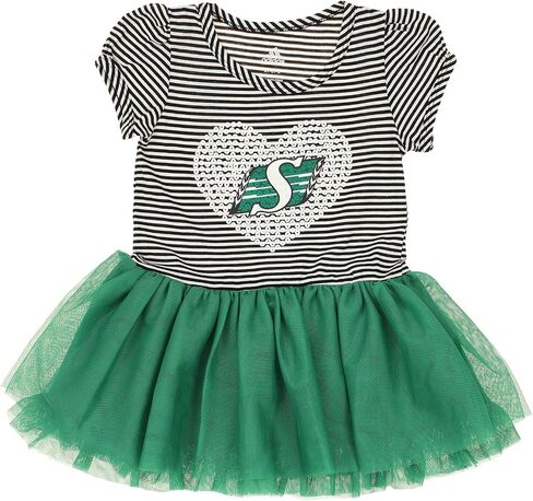 Outerstuff Saskatchewan Roughriders CFL Toddler Girls Celebration Sequin Tutu Dress ، Green/Black in Saudi Arabia