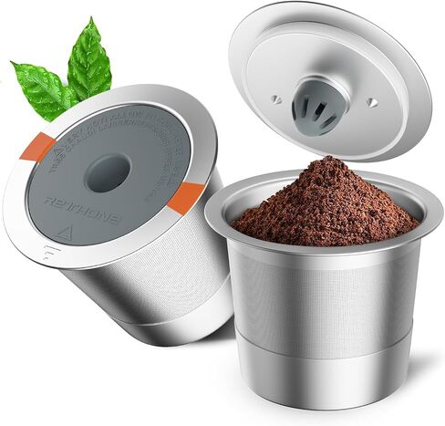 Rethone Cupable K Cup for Keurig: Stains Steel K Cup Coffee Pods متوافقة مع آلة Keurig 1.0 و 2.0 صانعي القهوة ، مرشحات القهوة الخالية من BPA مع ختم ضيق ، سهل التنظيف (4 عبوات) in Kuwait
