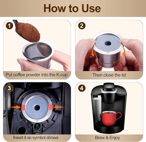 Rethone Cupable K Cup for Keurig: Stains Steel K Cup Coffee Pods متوافقة مع آلة Keurig 1.0 و 2.0 صانعي القهوة ، مرشحات القهوة الخالية من BPA مع ختم ضيق ، سهل التنظيف (4 عبوات) in Kuwait