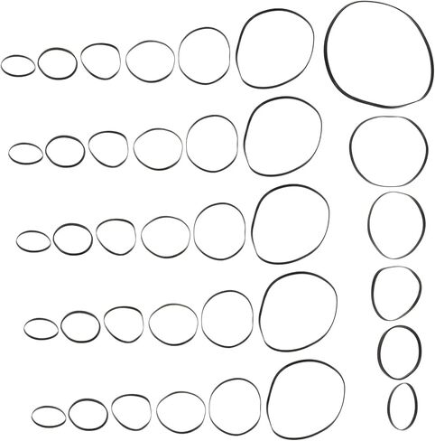 Safigle 250pcs مسجل استبدال حزام المطاط لوسماغ كاسيت امتصاص التصميم المسطح لإصلاح معدات وأجهزة الصوت in Saudi Arabia